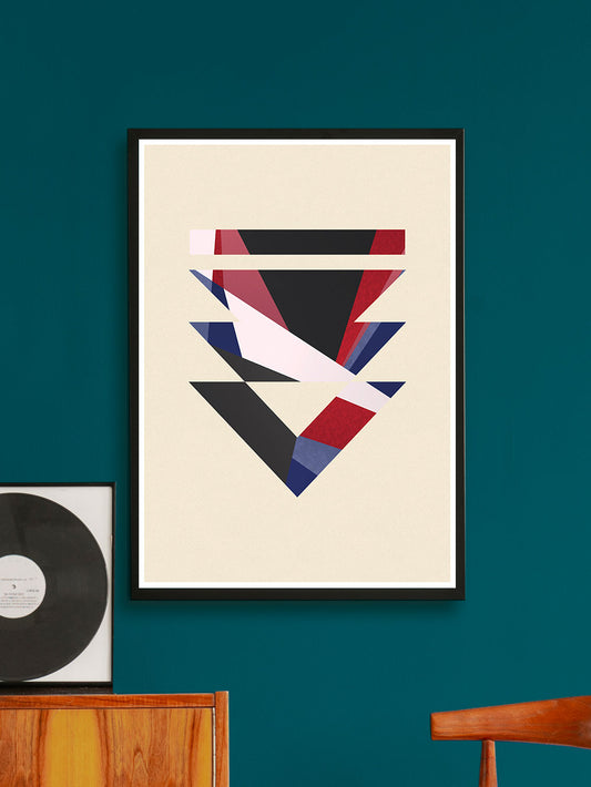 Paris has Fallen Minimal Geometric Print on a wall