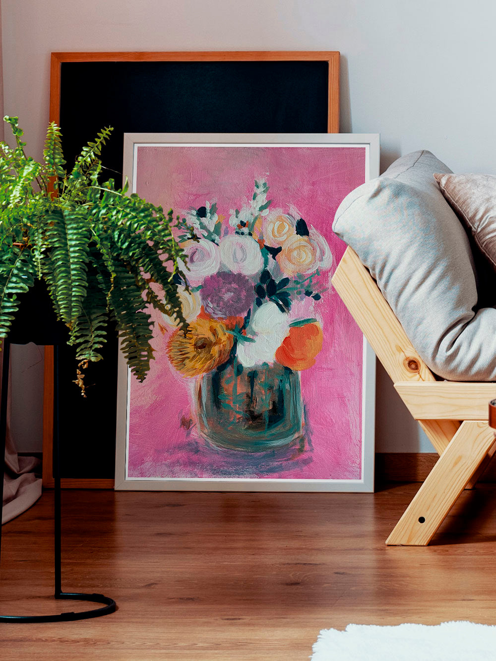 Pink Floral Bouquet Art Poster