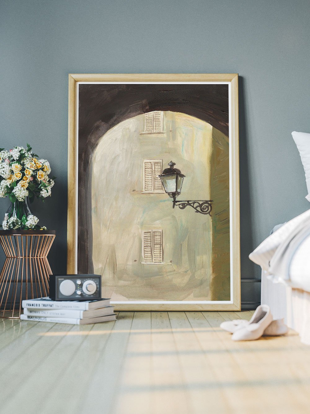 Pisciotta Italy Fine Art Print in a modern bedroom