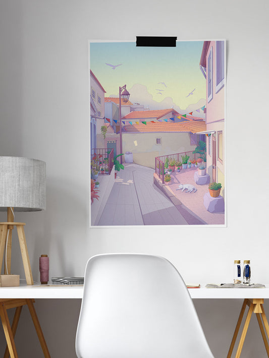 Porto Alley 2 Illustration Print