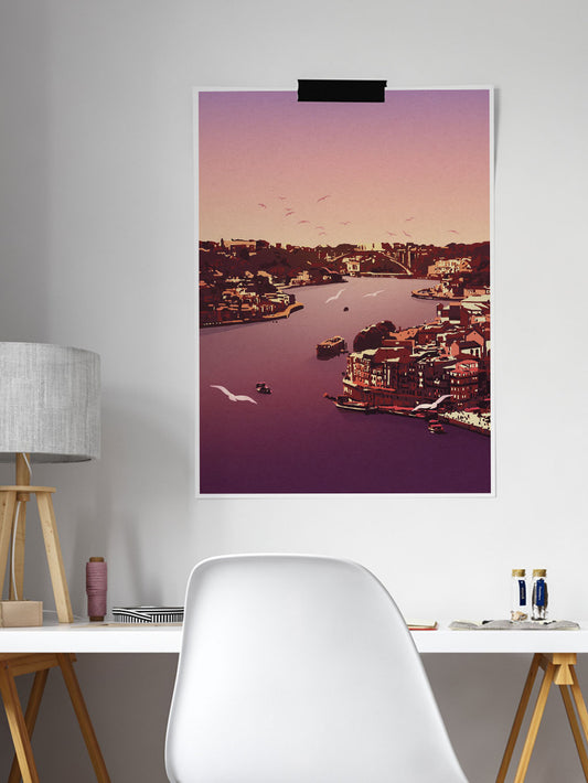Arrabida Brown Porto City Art Poster