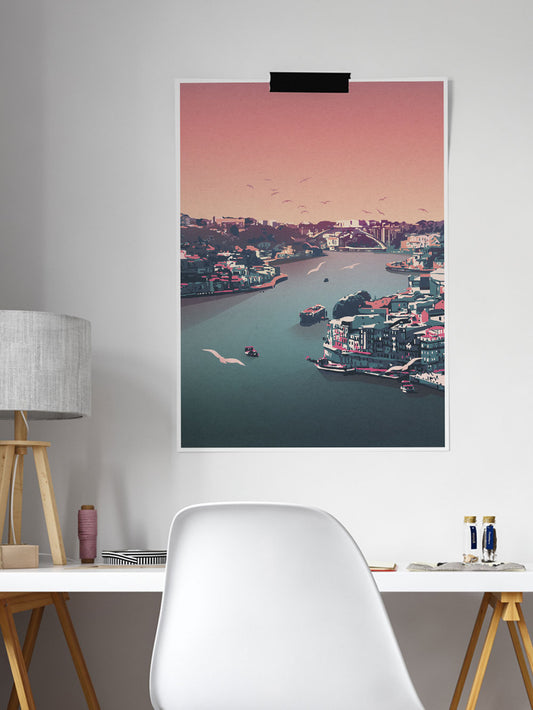 Arrabida Pink Porto City Art Poster