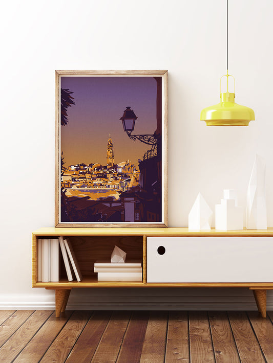 Clerigos Porto Street Landscape Art