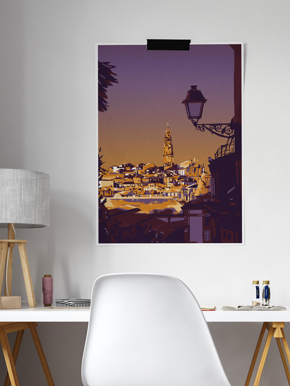 Clerigos Porto Street Poster Print