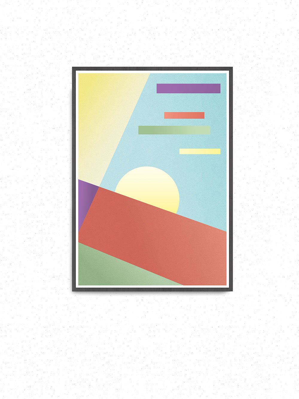 Retro Melody Retro Pattern Print on a wall