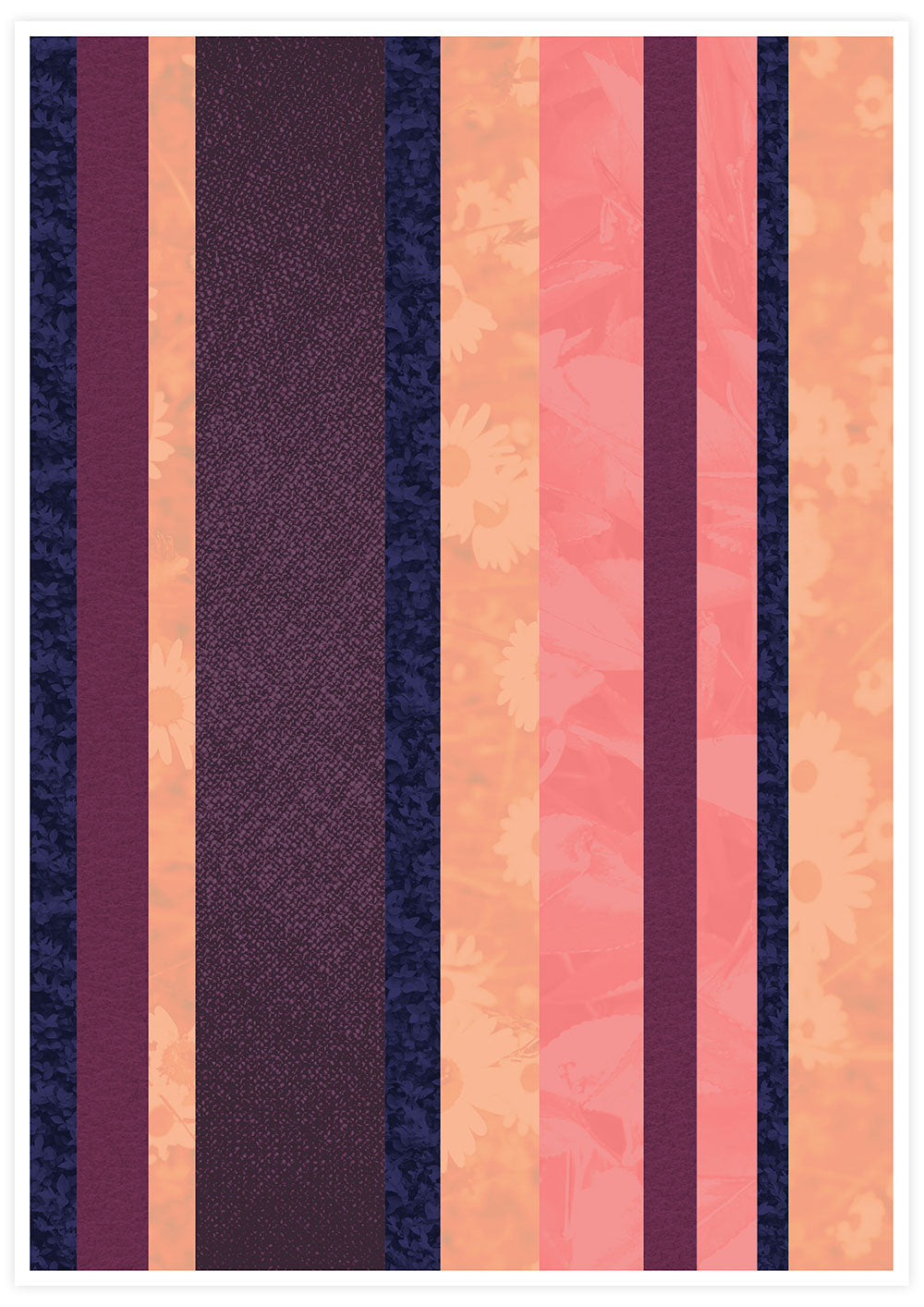 Retro Stripes Stripe Pattern Art Print not in a frame