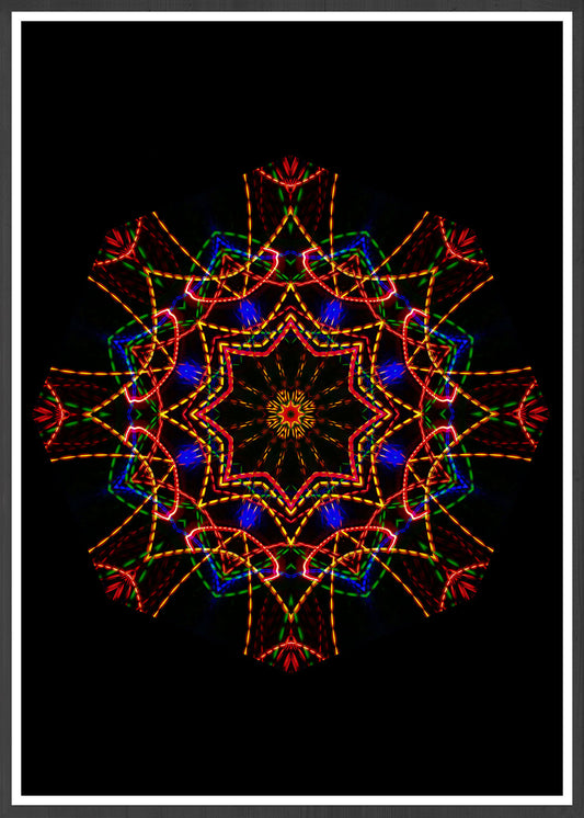 Sacred View Mandala Print in a frame