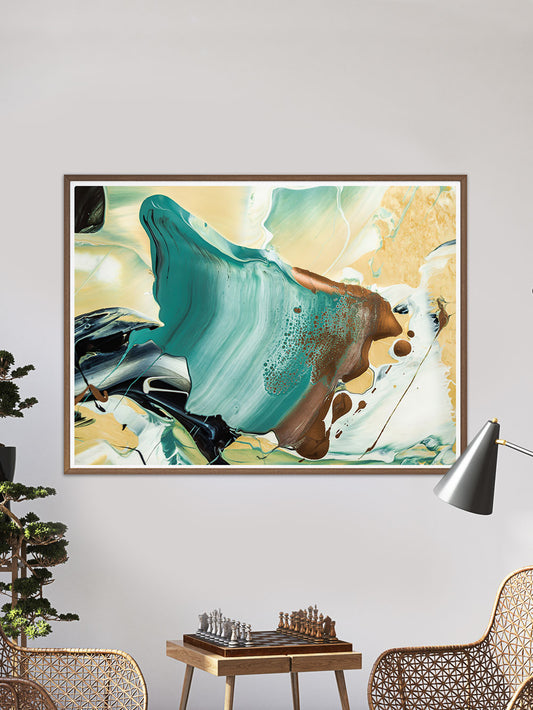 Shout Macro Oil Wall Art ina traditional room