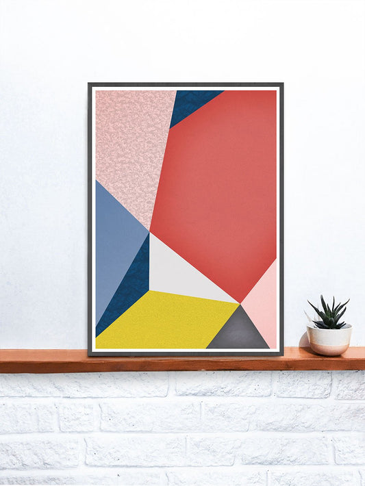 Spring Trend Geometric Shape Print on a shelf