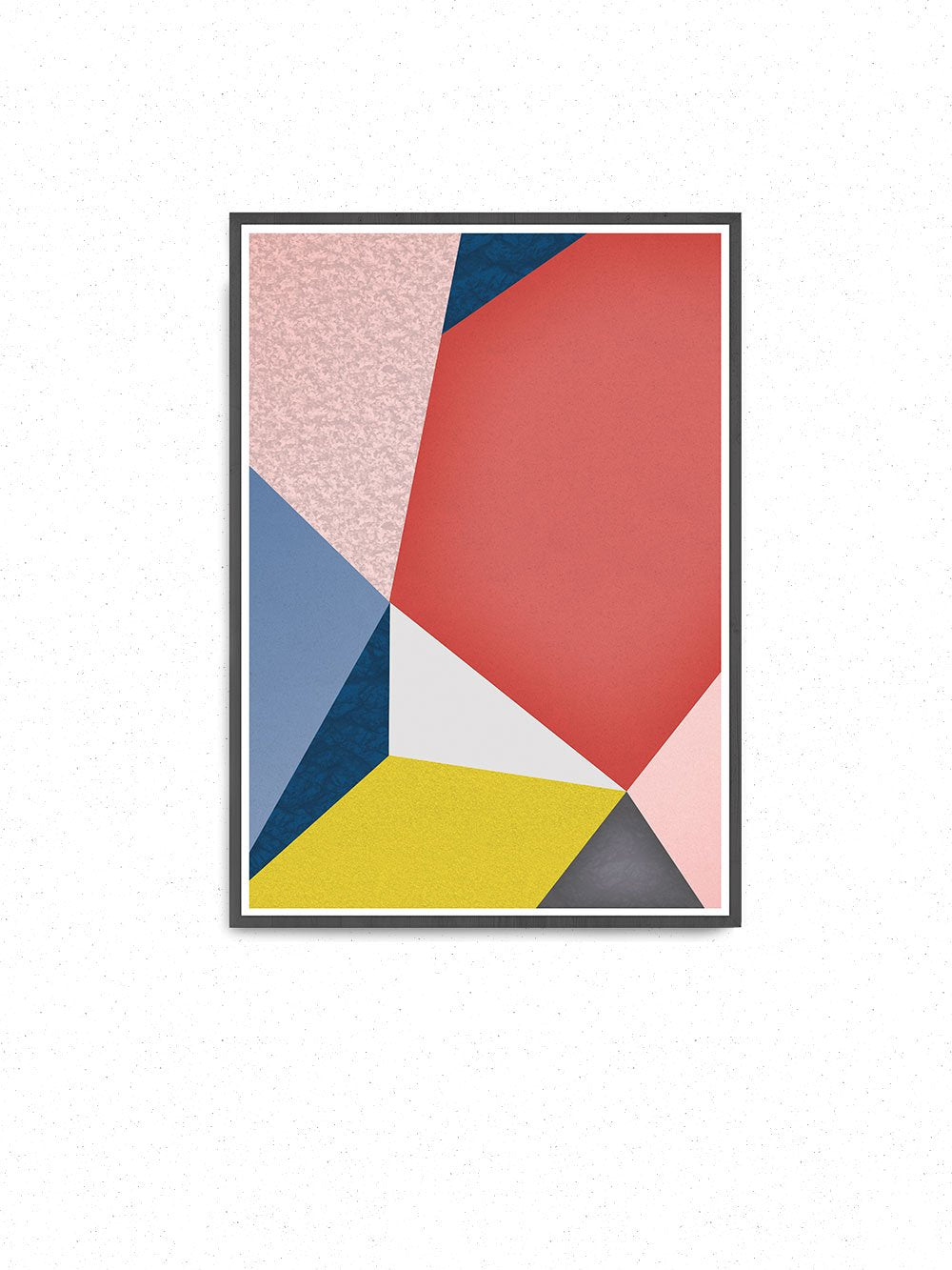 Spring Trend Geometric Art Print on a wall