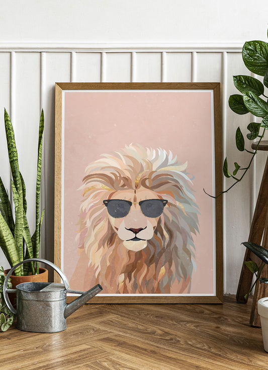 Stylish Lion Art Print