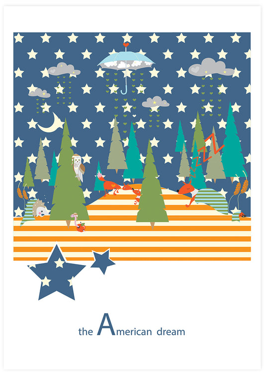 The American Dream Kids Wall Art not in a frame