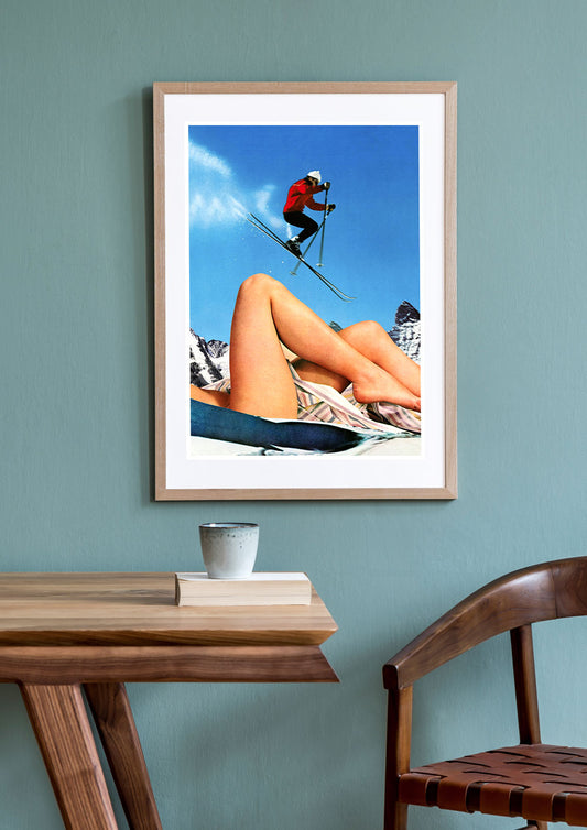 The Big Jump Collage Print