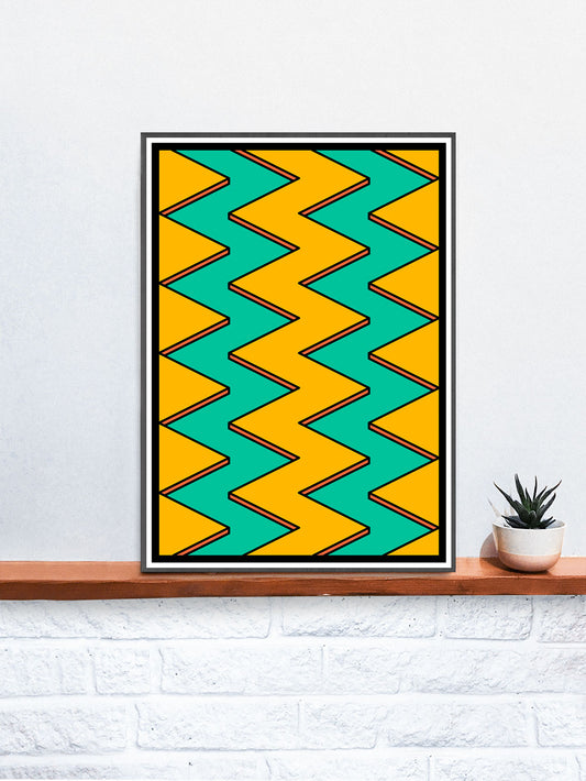 The Landscape Zig Zag Artworkon a Shelf