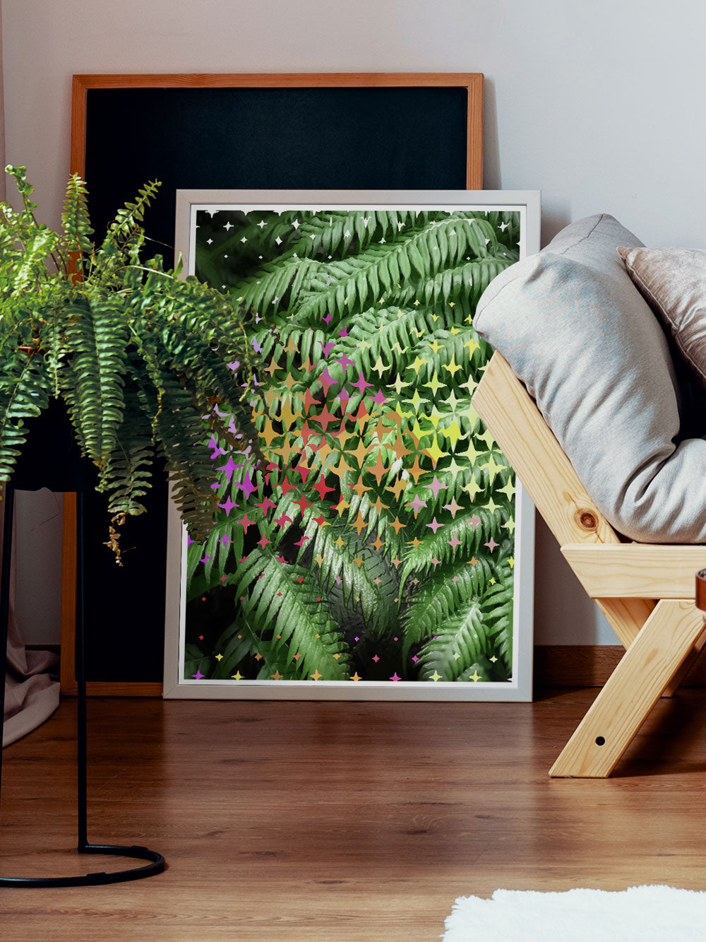 Tropicalia 3 Abstract Palm Leaves Print