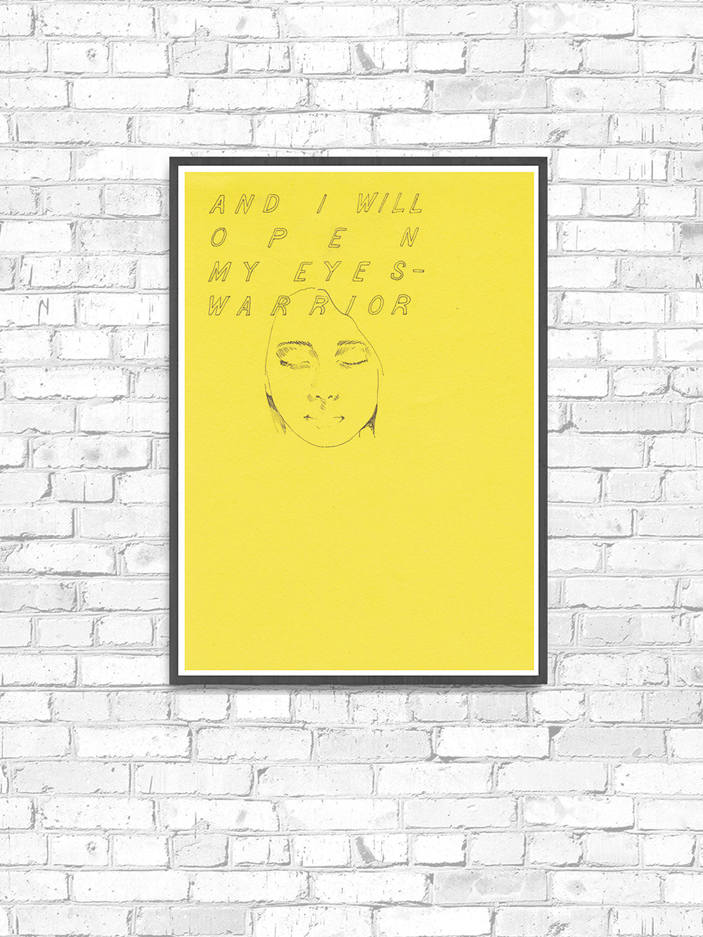 Warrior Contemporary Wall Art on a wall