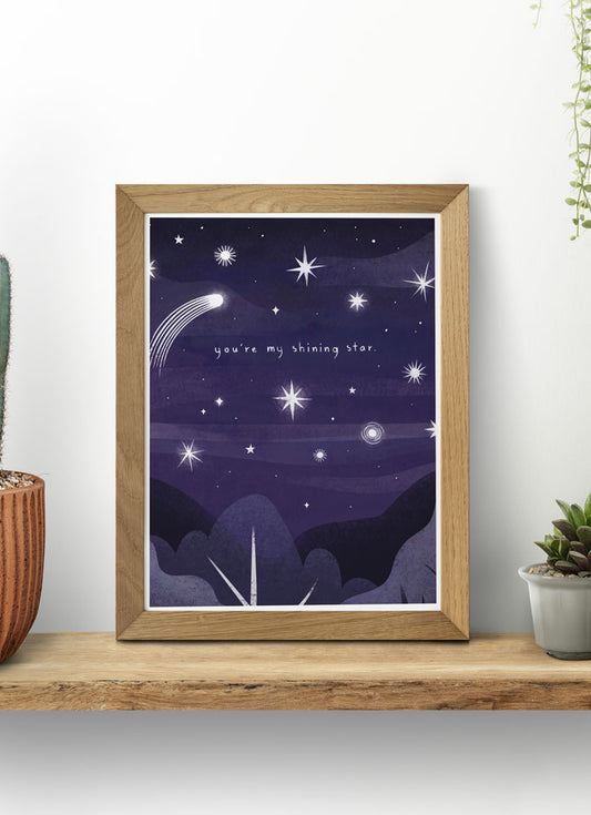 You're my Shining Star Night Sky Print