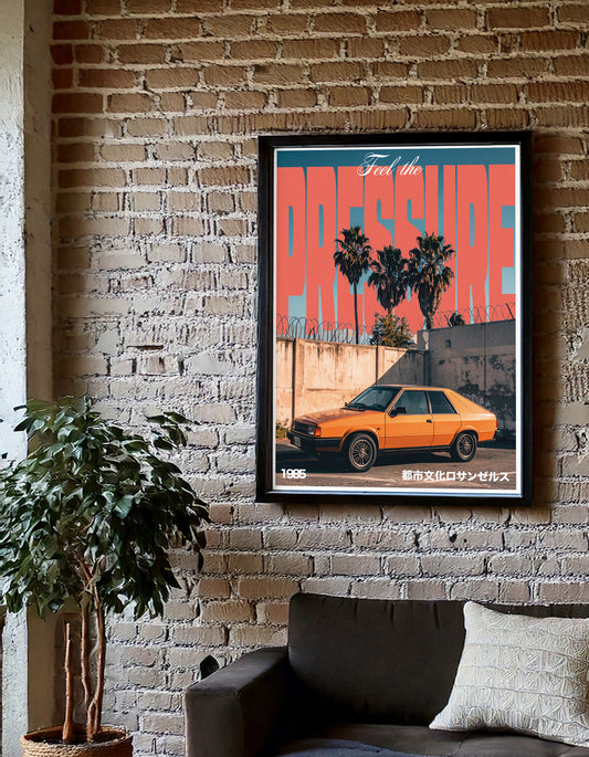 "Feel the Pressure" Retro Auto Culture Art Print – Urban Los Angeles 1985 Edition