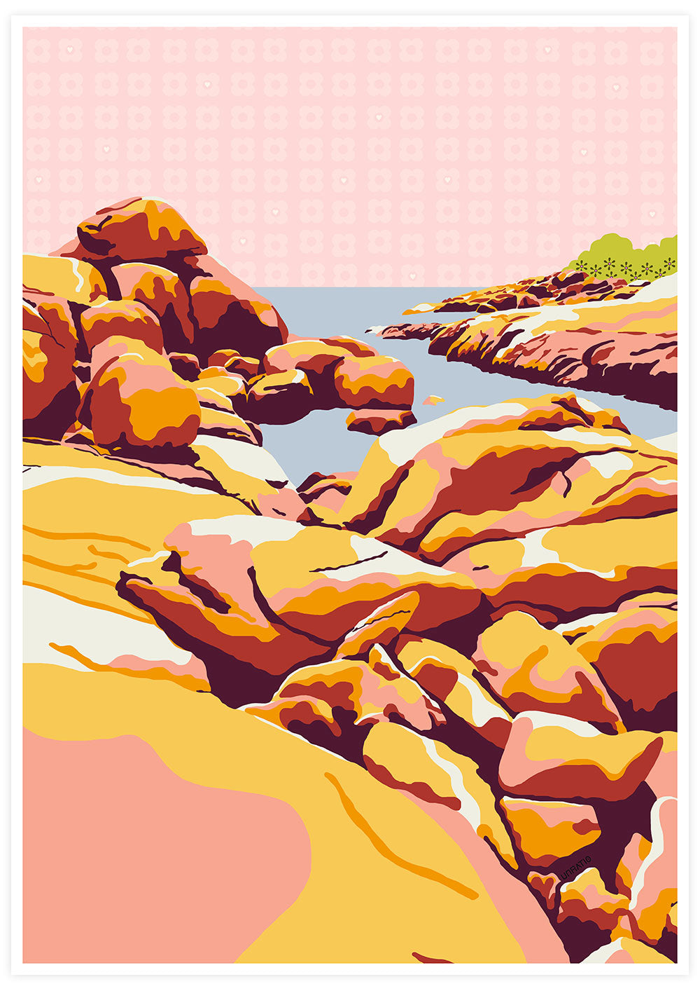 Sunny Bay Print by Unratio