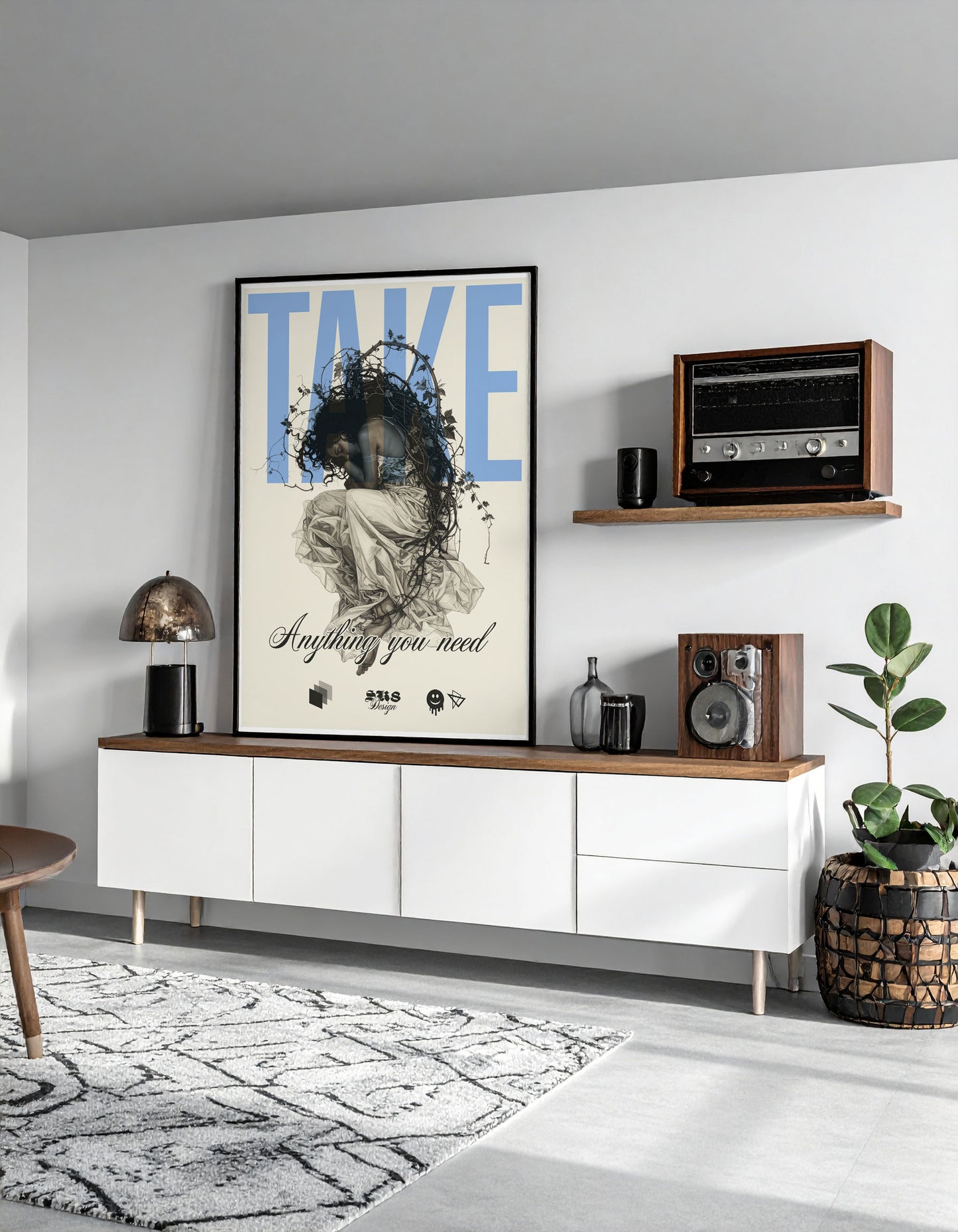 Take Art Print – Surreal Emotional Portrait