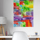 Bazloc Abstract Art Poster in a smart desk area
