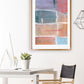 Chequred Abstract Painting Print in stylish room