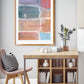 Chequred Abstract Art in smart dining room