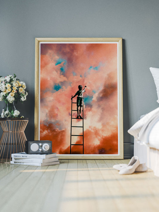 Cloud Painting Art Collage Print