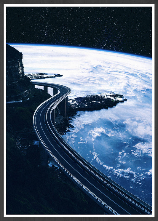 Highway to the World Digitial Collage Art