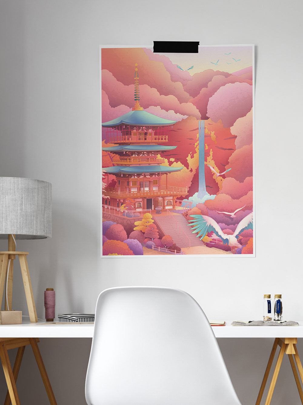 Seigantoji Three-Story Pagoda Art Print