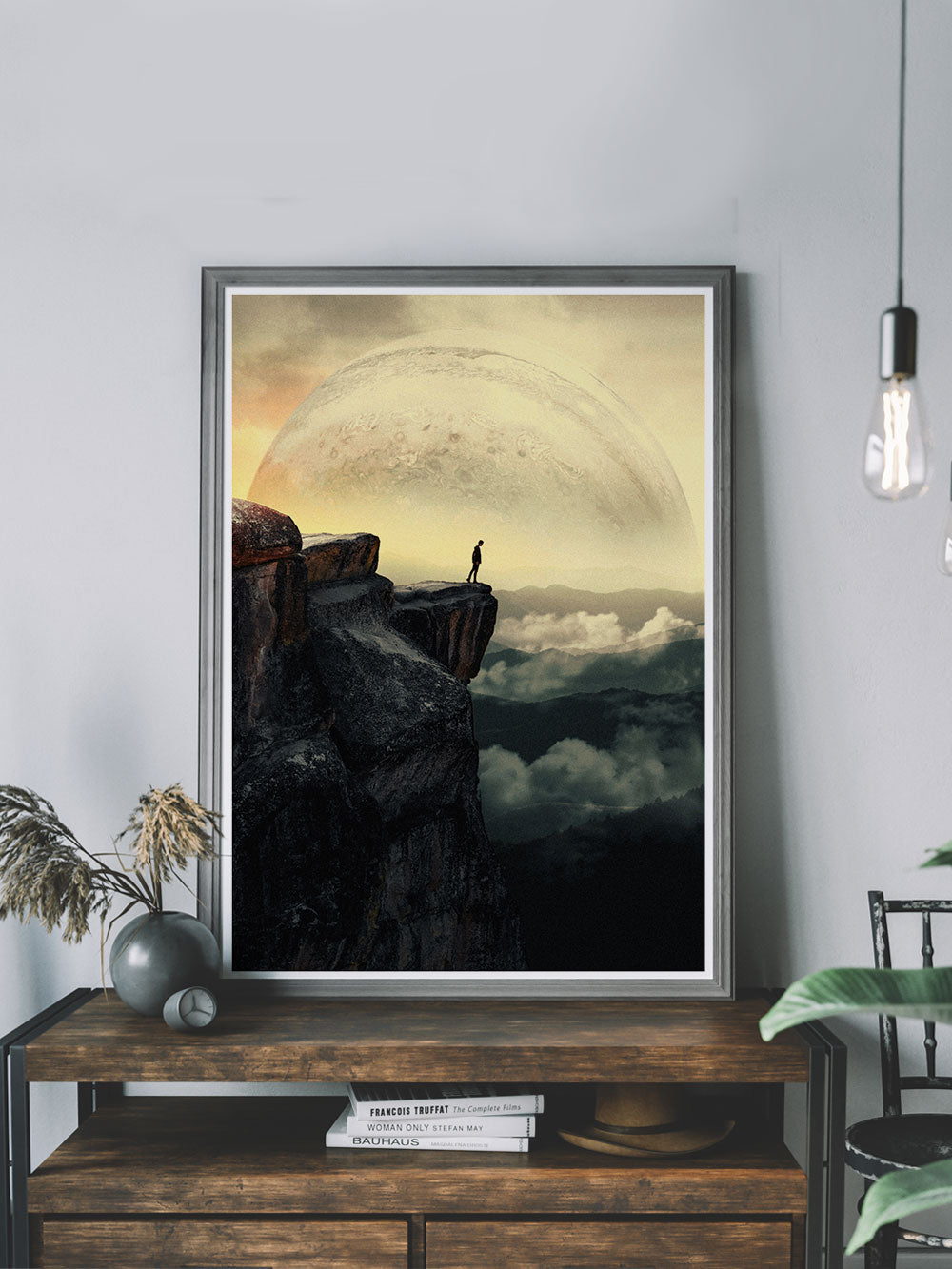Moonstruck Sci-fi Collage Art Poster