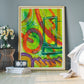 Perlie Abstract Fine Art in a bedroom interior