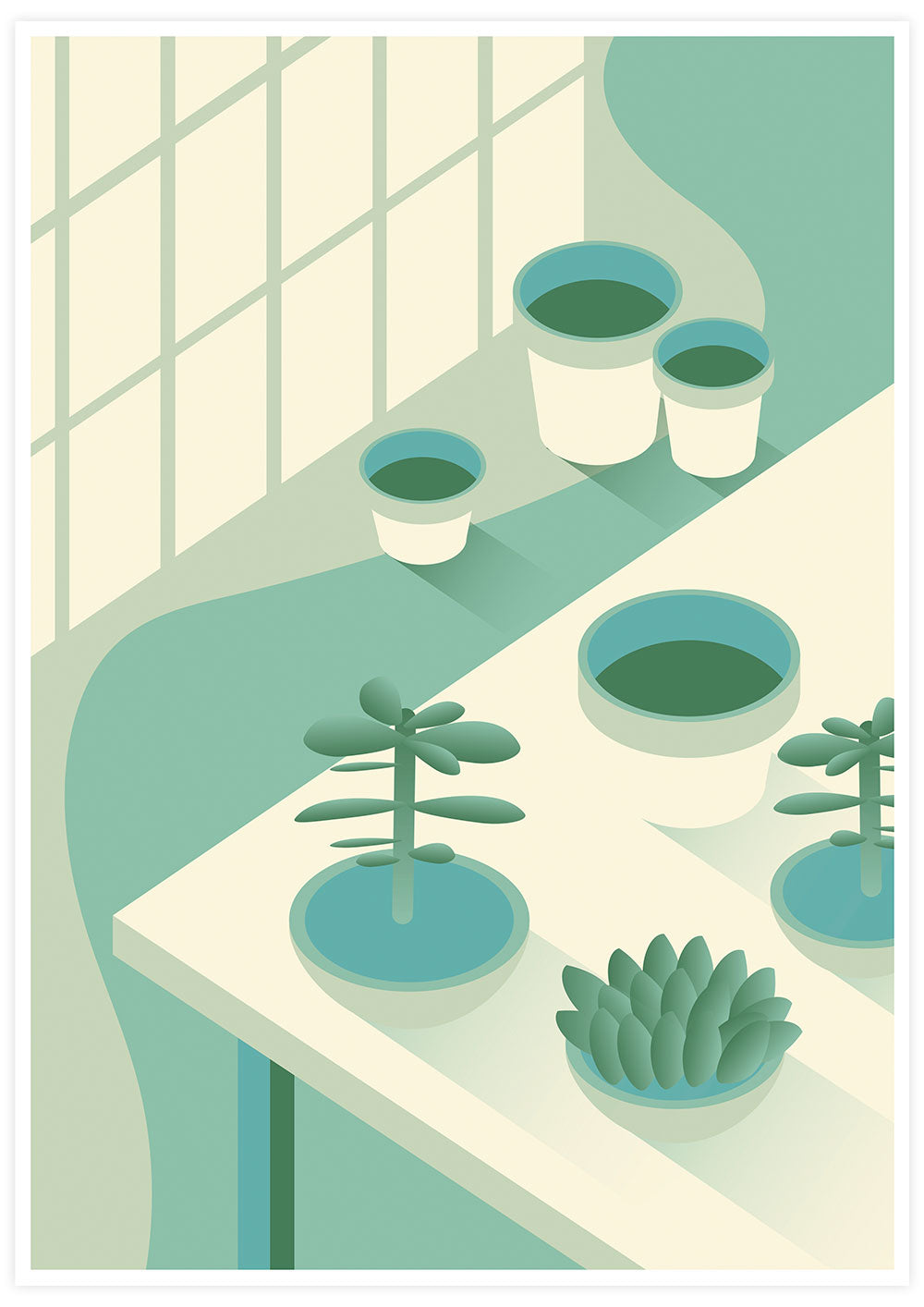 The Potting Shed Plant Art Print not in a frame
