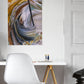 Scorched Earth Abstract Painting in a trendy room interior