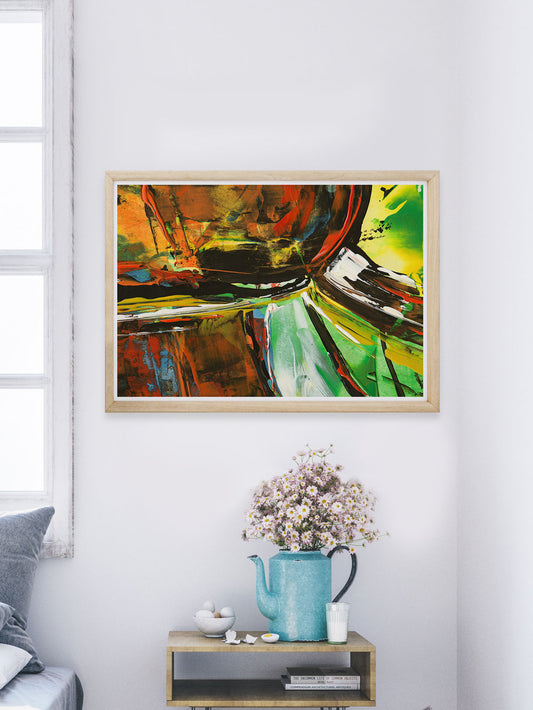 Aliencraft Surreal Abstract Print in a bedroom