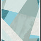 Aqua Blue Geometric Pattern Print in a frame