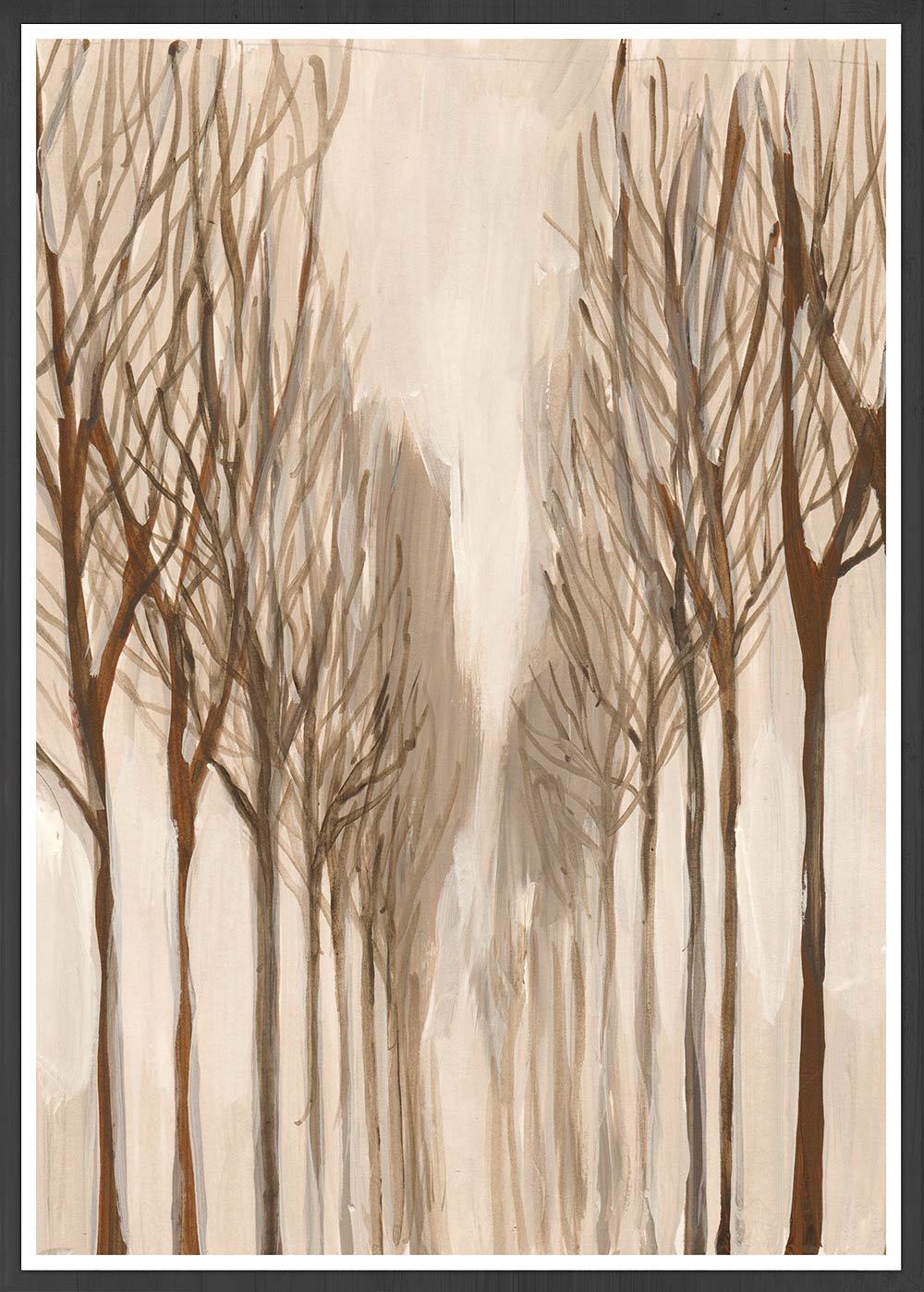 Benhampton Road Woodland Tree Print in a frame