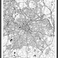 Birmingham UK Map Art in a frame