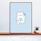 Cat of Dreams Cat Print Illustration on a Shelf