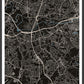 Cheadle Stockport Map Print black variant