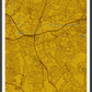 Cheadle Stockport Map Print Mustard Variant