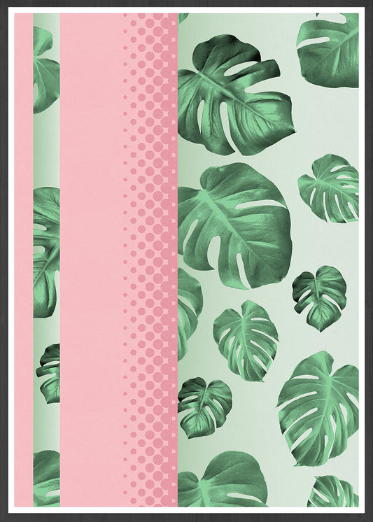 Beautiful Cheese Plant Botanical Art Print in a frame