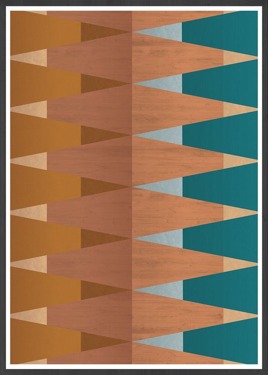 Copper Tops geometric wall art in no frame