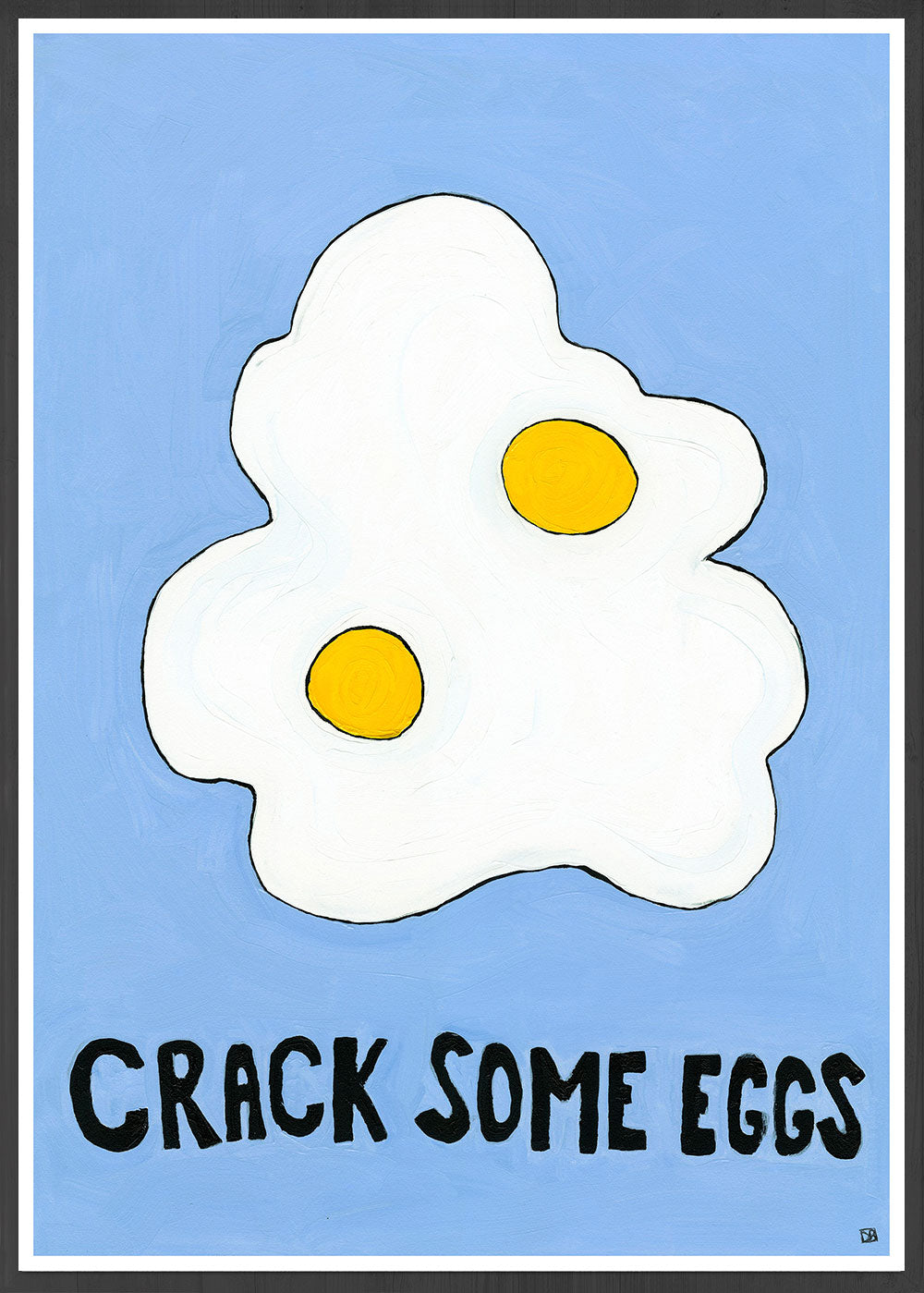 Crack Some Eggs Kitchen Print in a frame