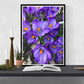 Crocus Purple Flower Art Print in a frame on a wall