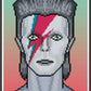 Ziggy illustration Bowie Art Print in frame