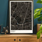 Didsbury Manchester Map Print in a stylish room