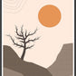 Dry Desert Lands Illustration Landscape Print
