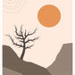 Dry Desert Lands Illustration Landscape Print