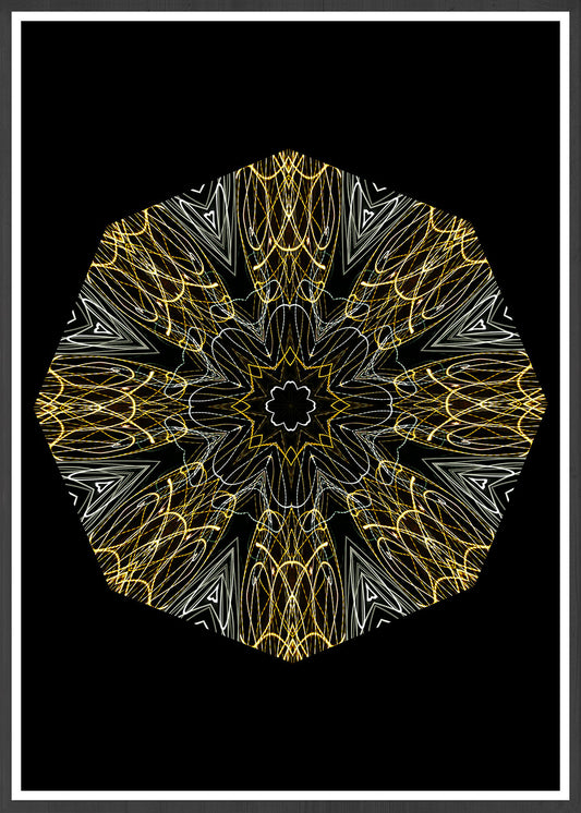 Edison Mandala Print in a frame